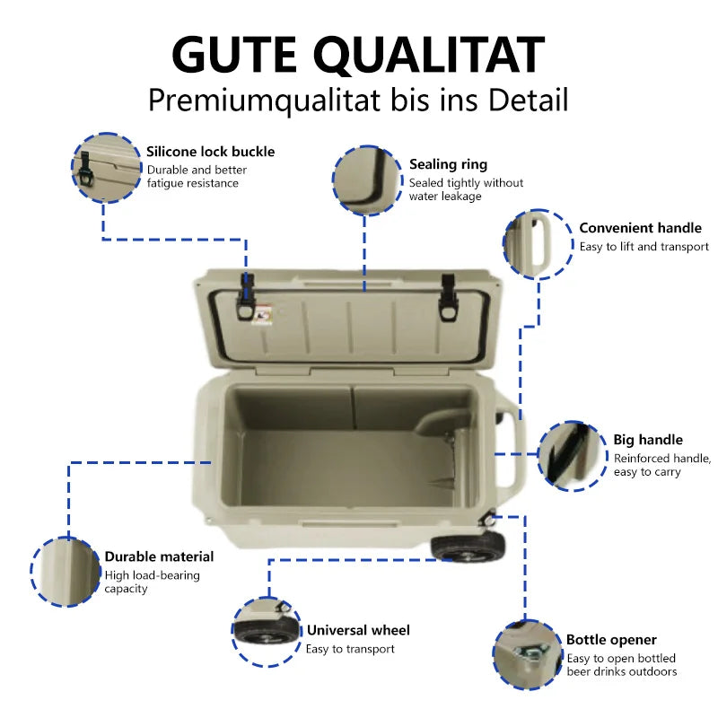 35QT Professional Square Rotomolded Cooler Box