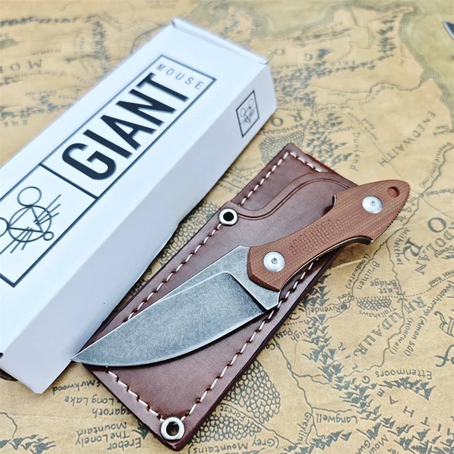Fixed Blade Knife Satin Drop Point