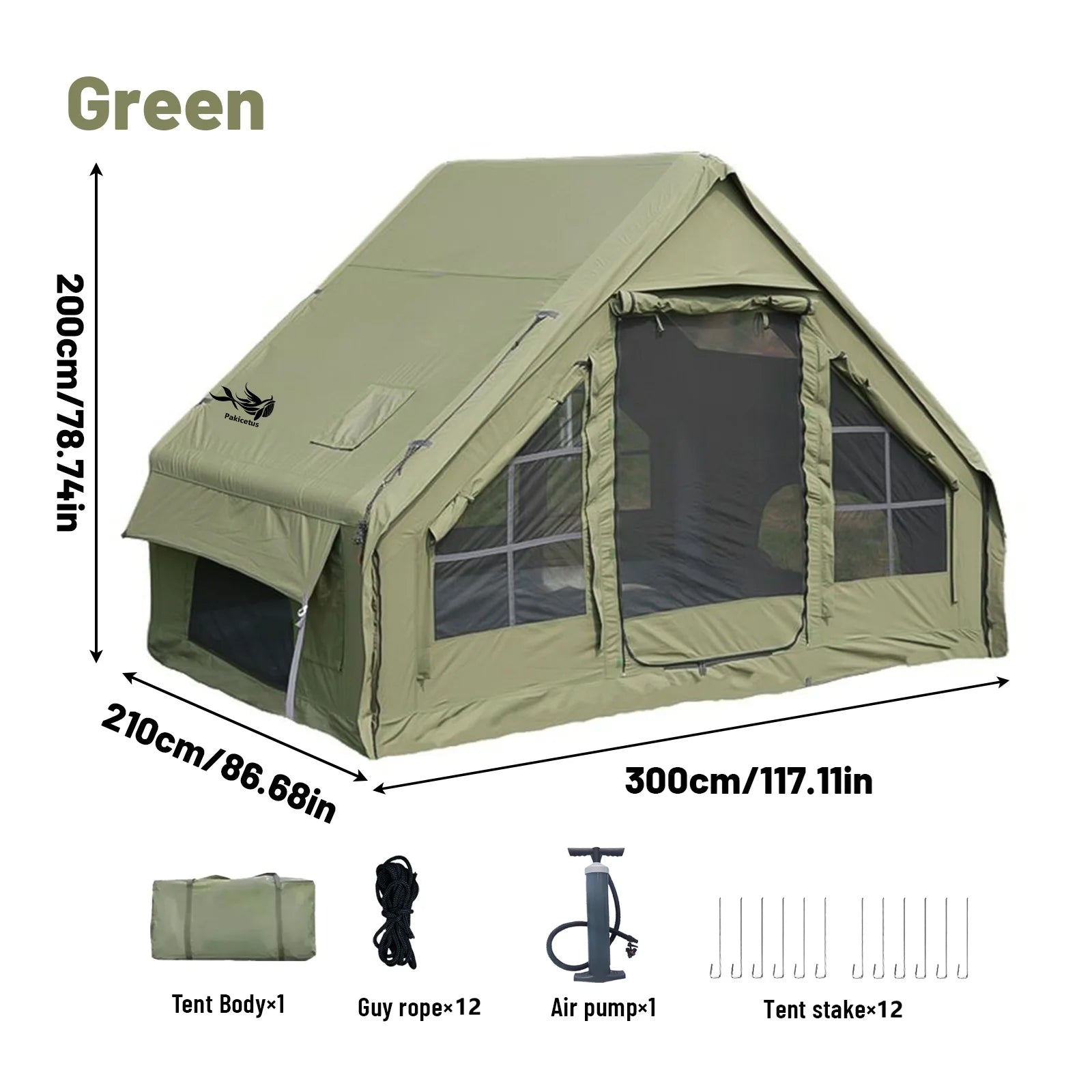 Inflatable Tent With Skylight Quick Setup