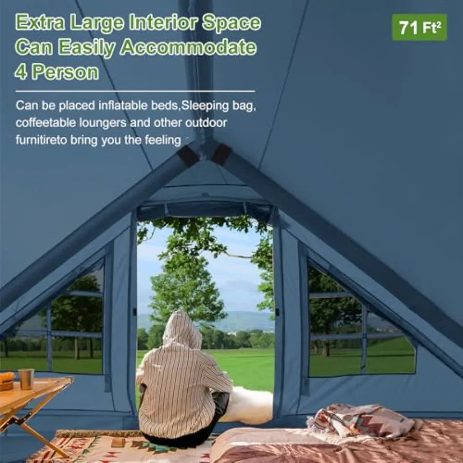 Inflatable Camping Tent with Awning