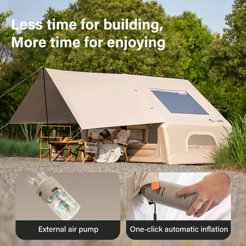 2-in-1 Auto Inflatable Tent with Sunshade Waterproof