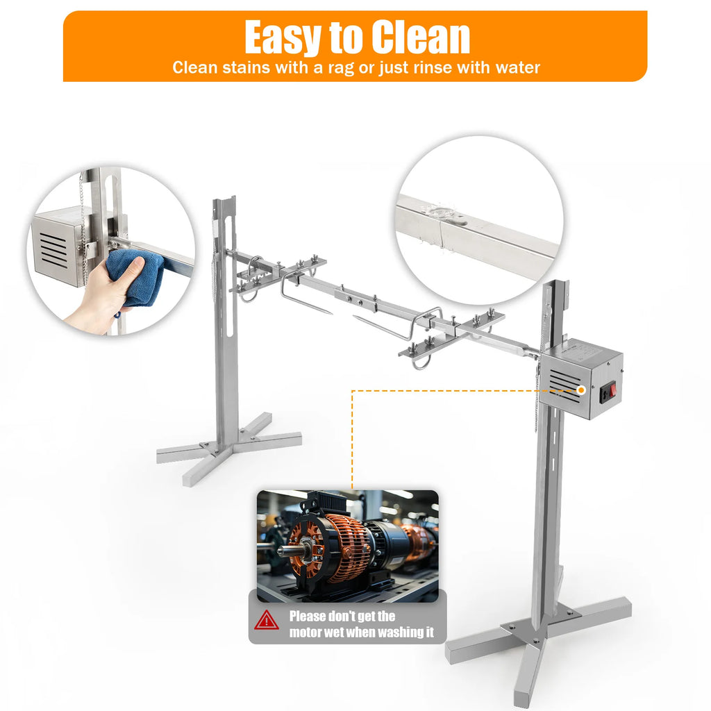 53" Rotisserie Grill Kit Roaster Stand