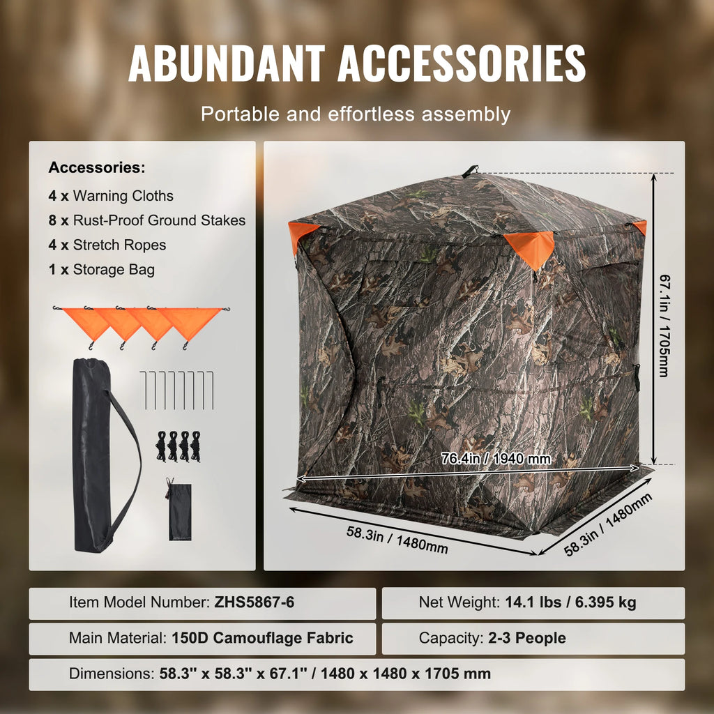 Hunting Blind 270° See Through Ground Blind