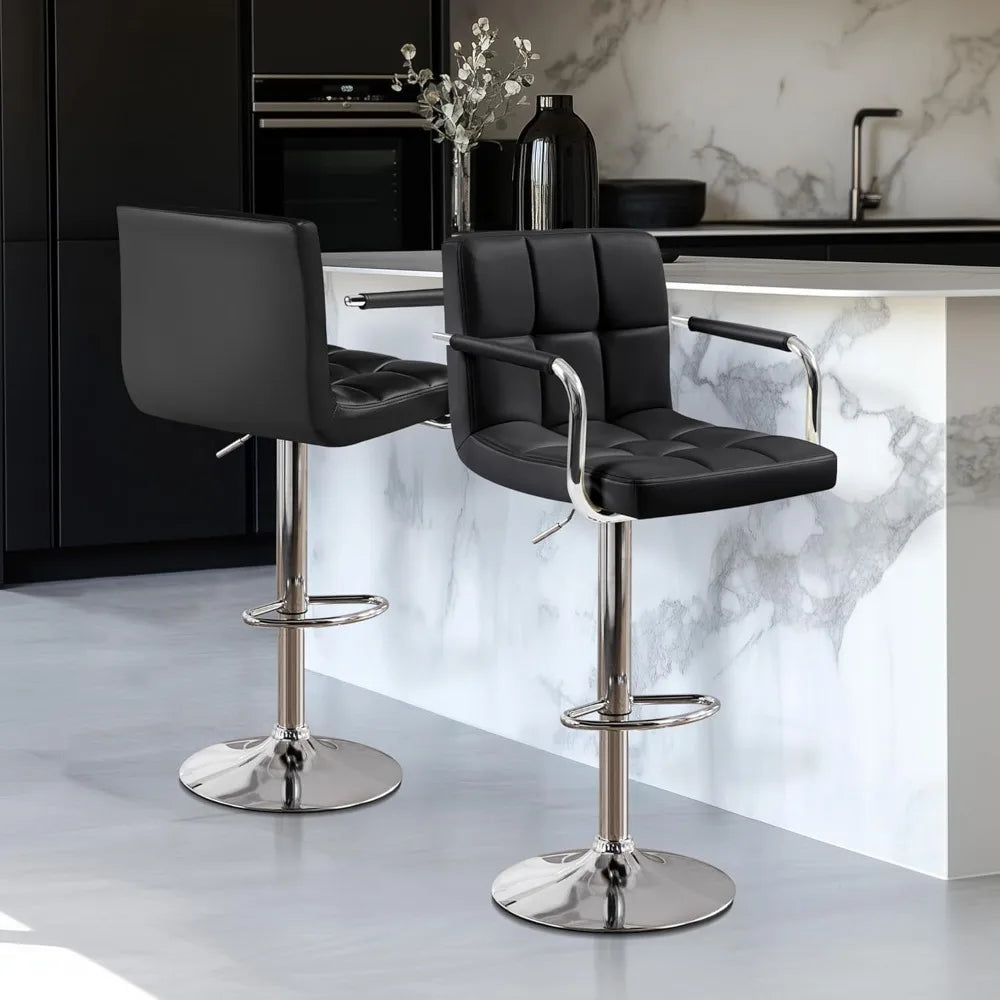 Adjustable Swivel Bar Stools Set of 2