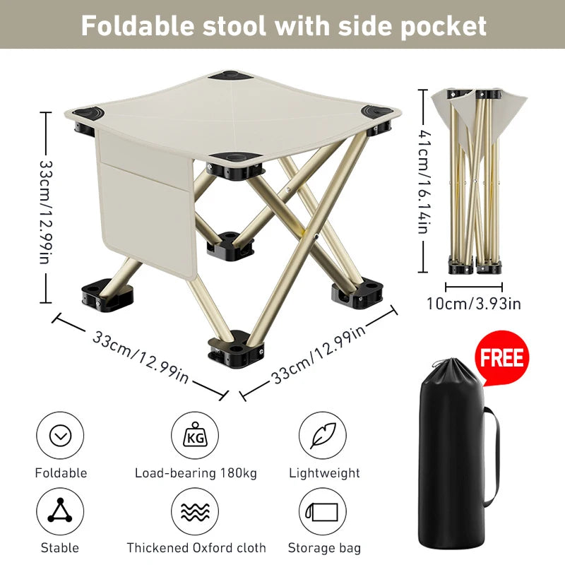 Outdoor Portable Folding Stool Camping Collapsible