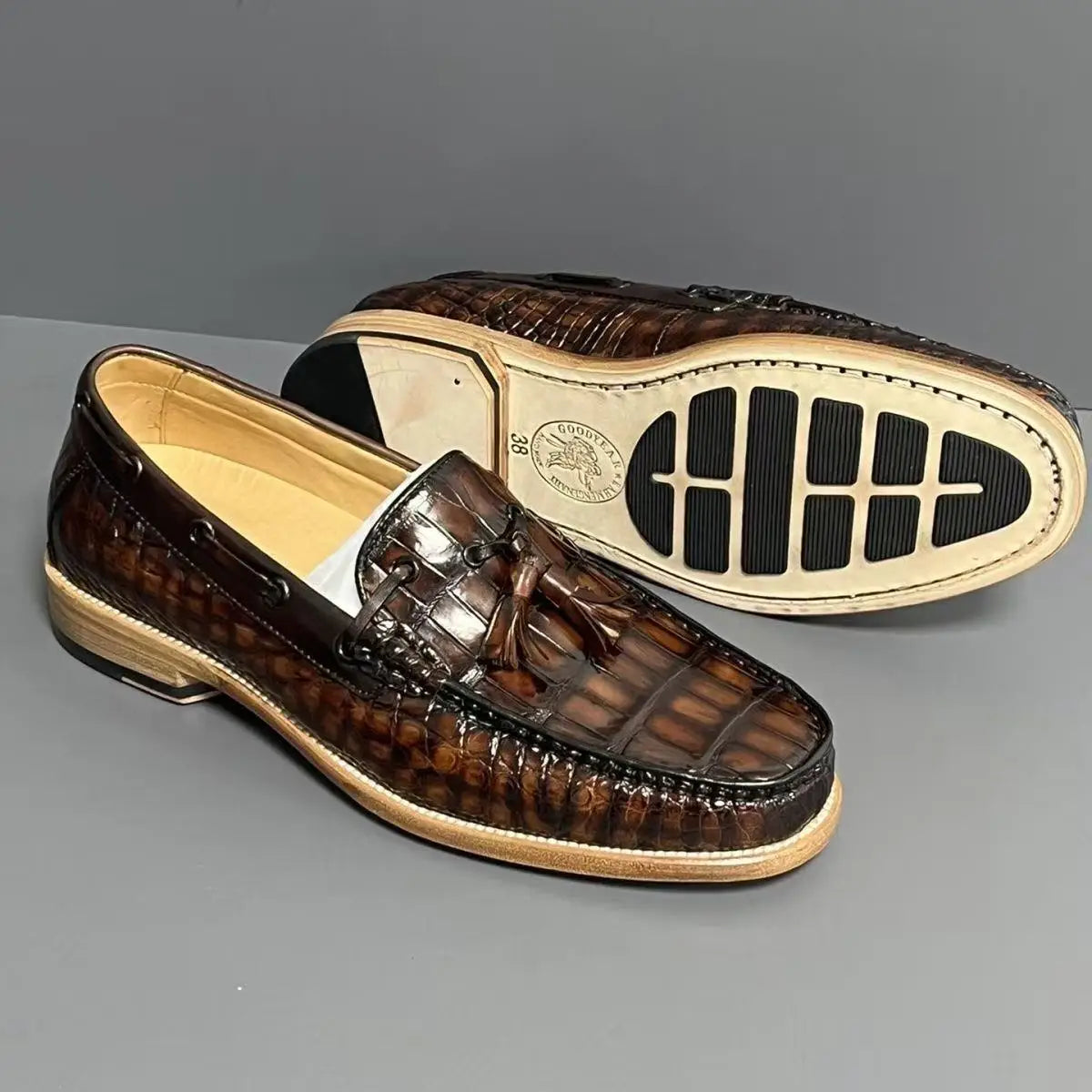 Men Leisure Crocodile Shoes