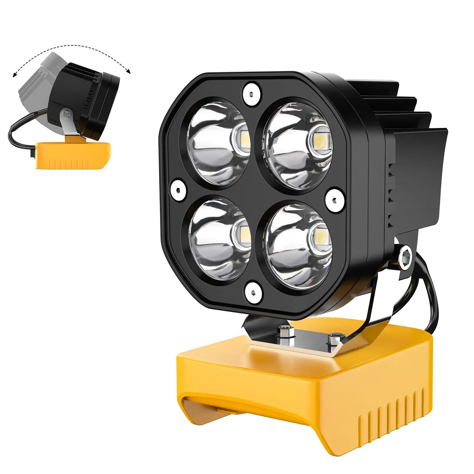 6000LM Portable LED Work Light Dewalt 20V Battery