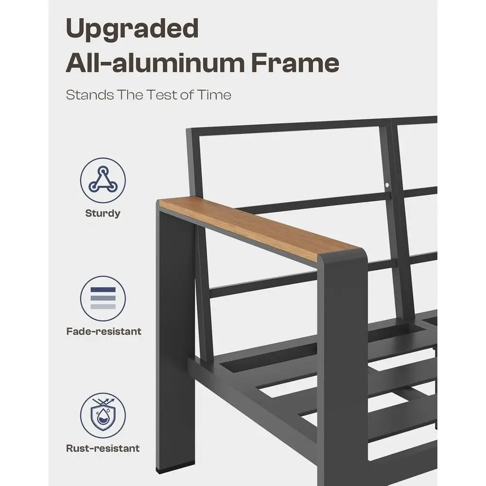 Gray 4-Piece Outdoor Patio Furniture Set
