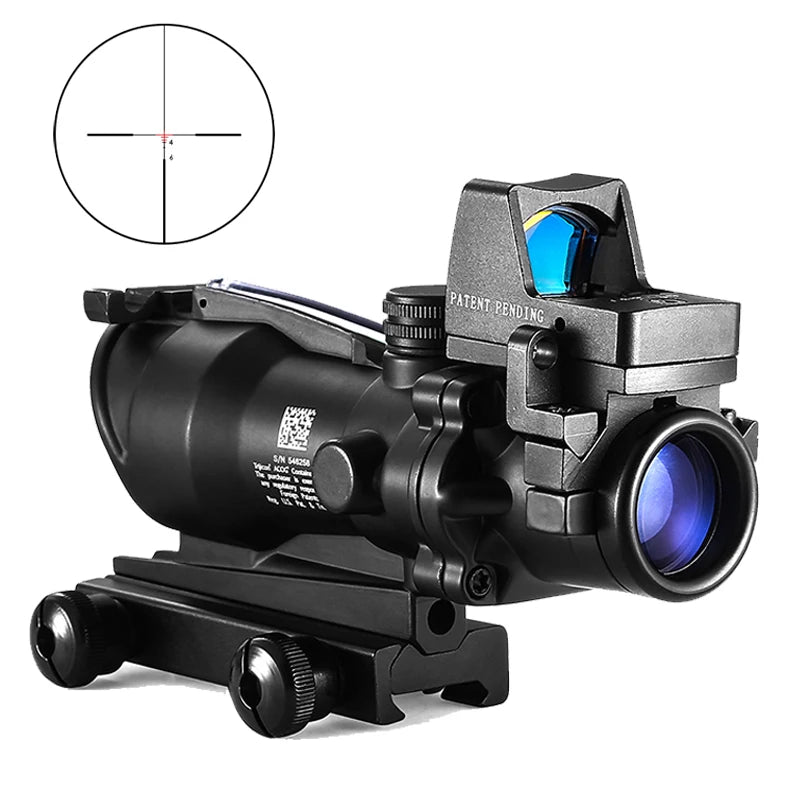 Adjustable 4x32 Red Dot 1x4x Red Dot Tactical Scope