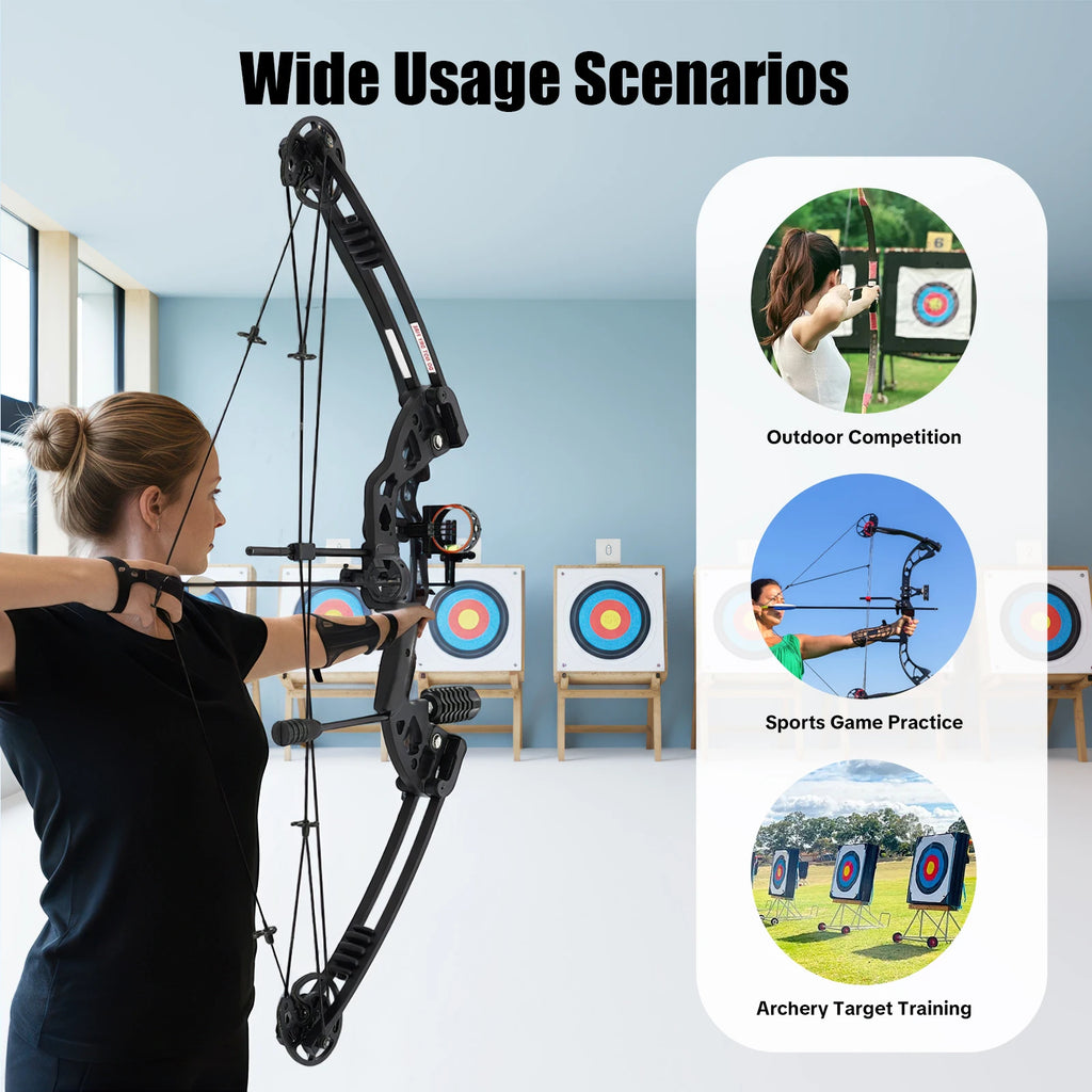 30-55 lbs Compound Bow Adjustable Draw Weight and Length