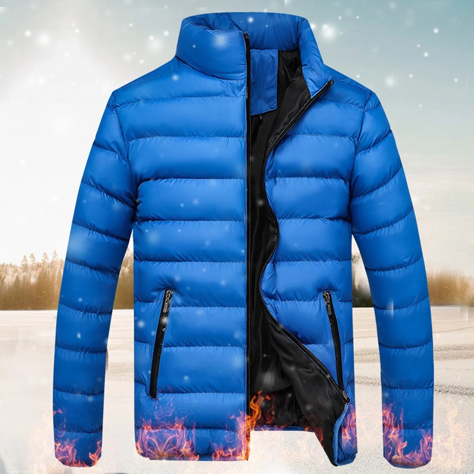 Men Winter Coats Warm Slim Fit Outerwear