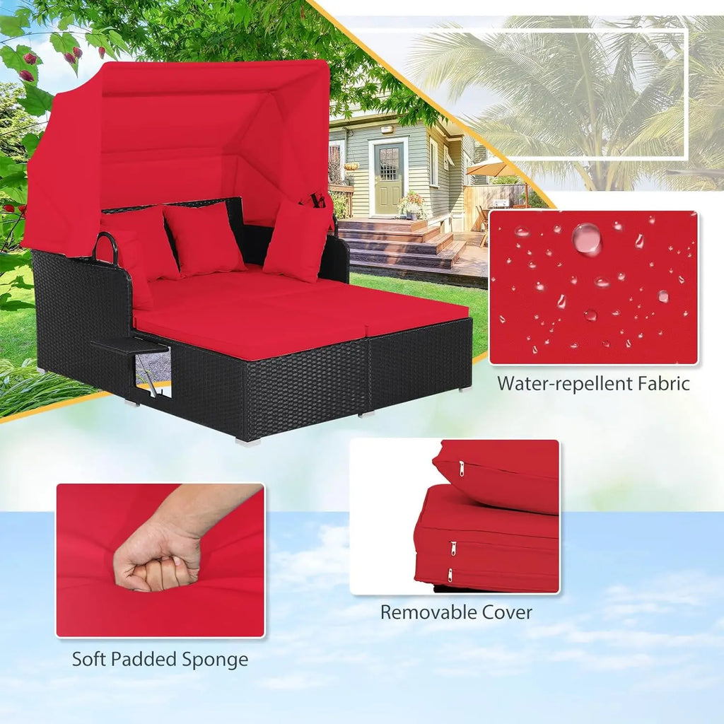 Outdoor Daybed with Canopy 2 Person