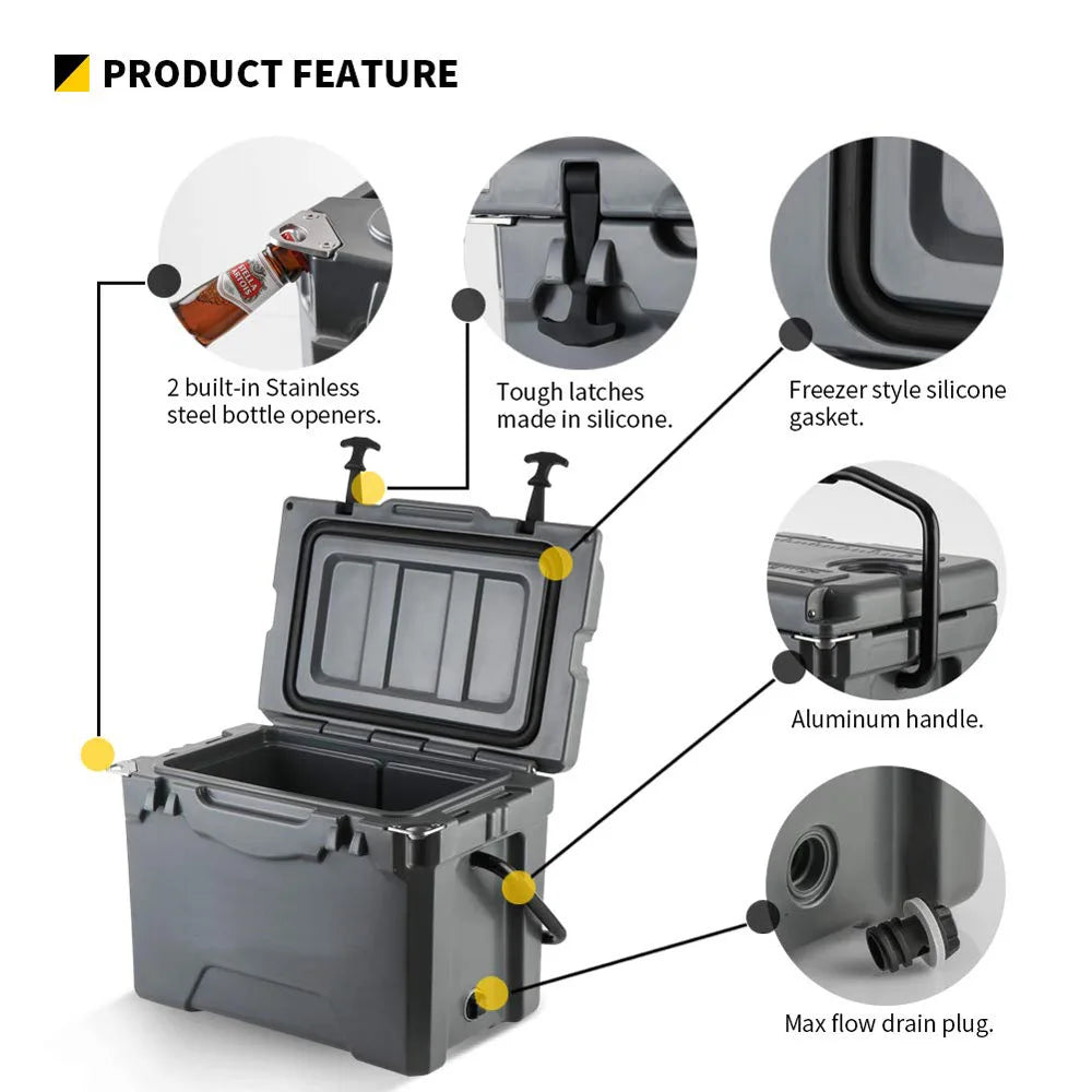 25QT Roto-Mold Plastic Cooler Box