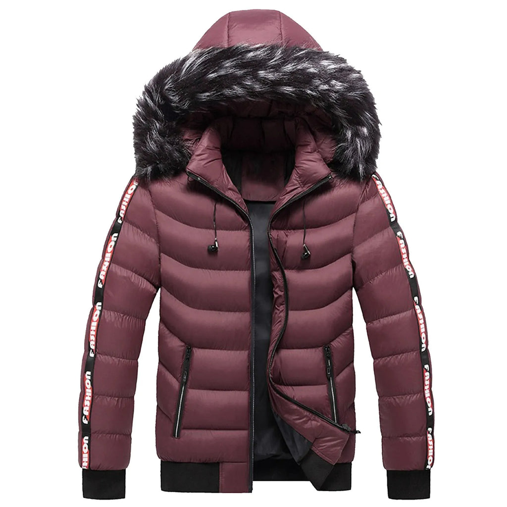 Men Winter Warm Hooded Jacket