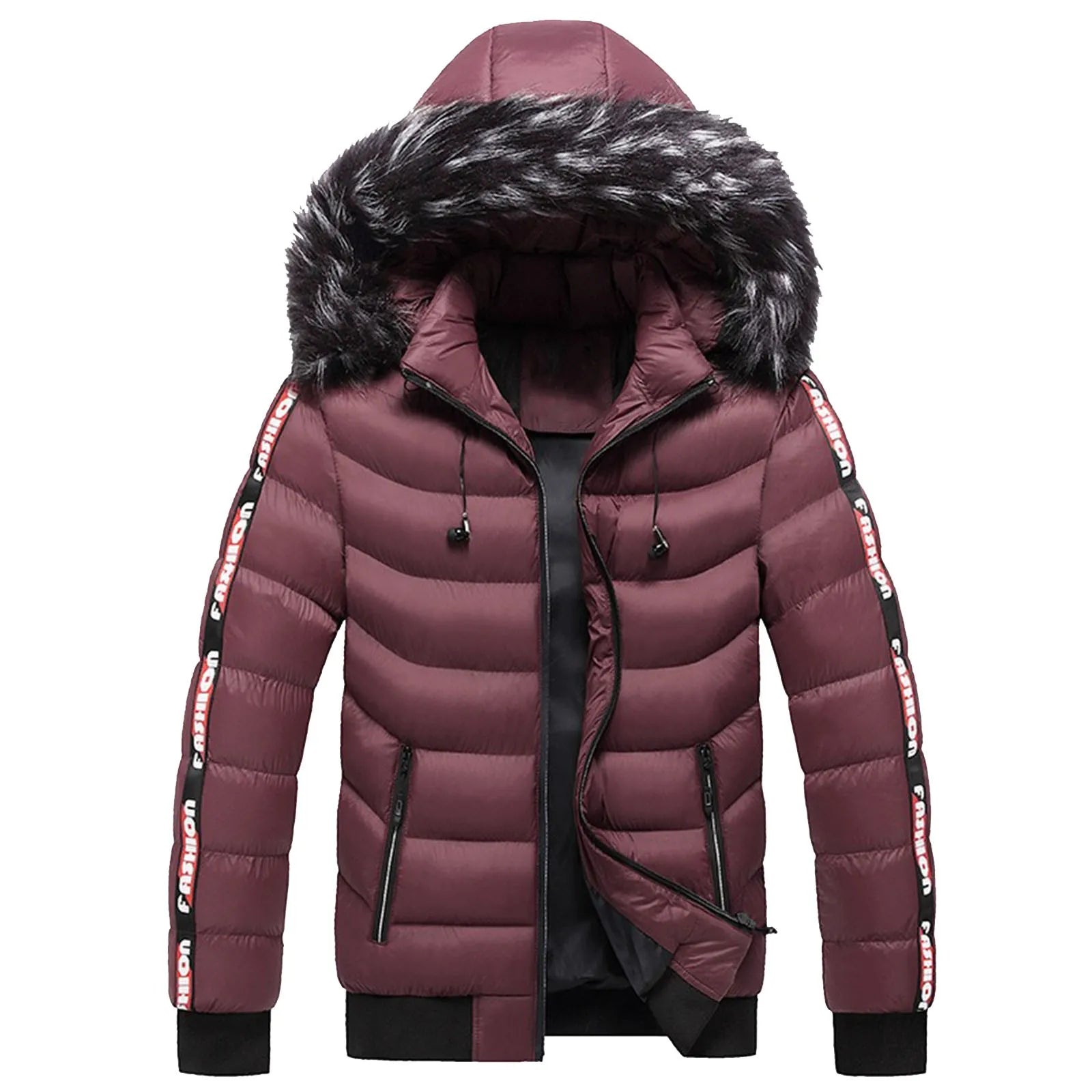 Men Winter Warm Hooded Jacket