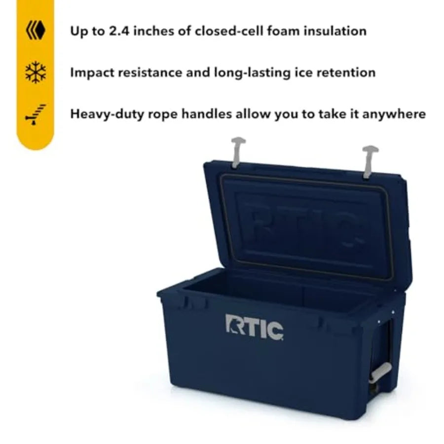 65 QT Ultra-Tough Cooler Hard Insulated Portable Ice Chest