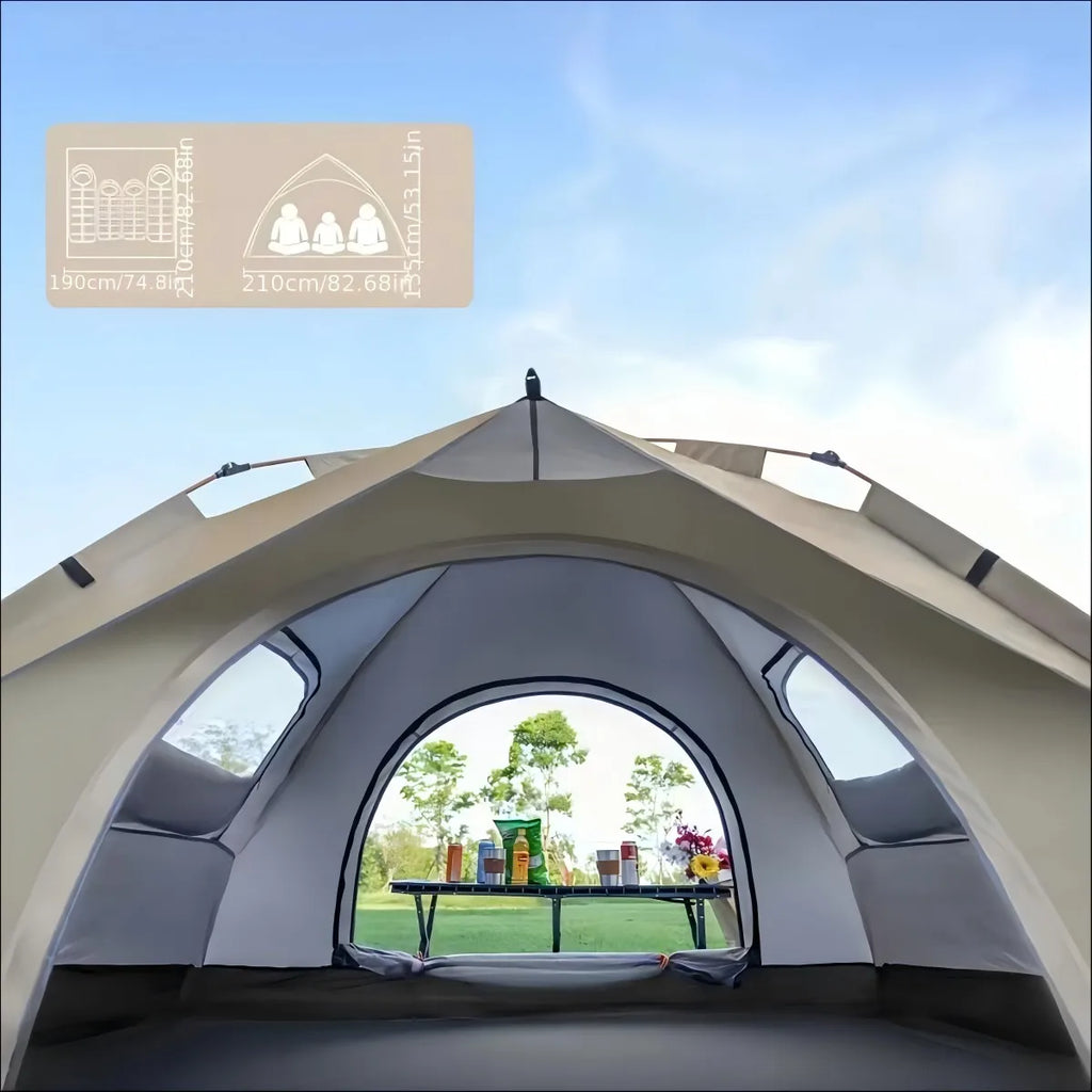 Silver Compact Auto-Tent 60-Second Setup Sunshade