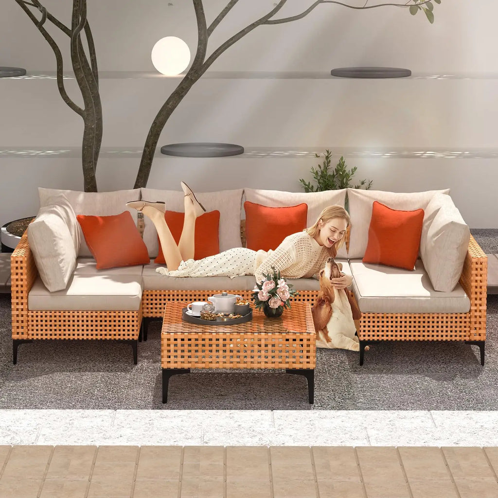 5 Piece Patio Furniture Set Modular Outdoor