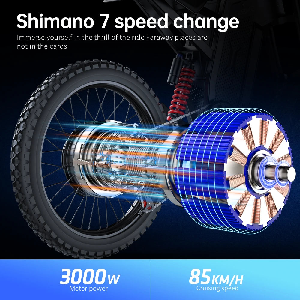 Electric Motorcycles 3000W Motor Adult Off Road
