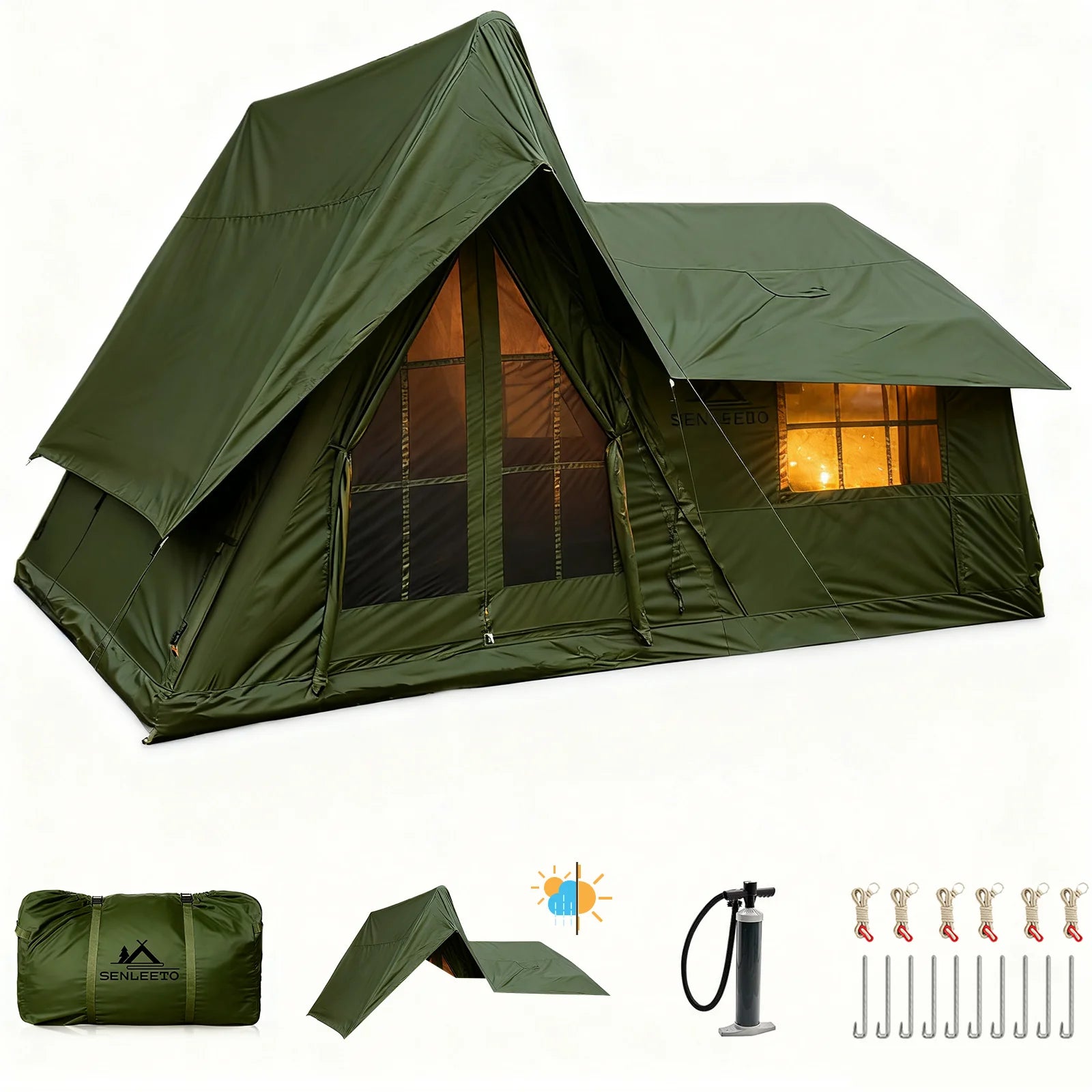 Large Inflatable Camping Tent Rainfly