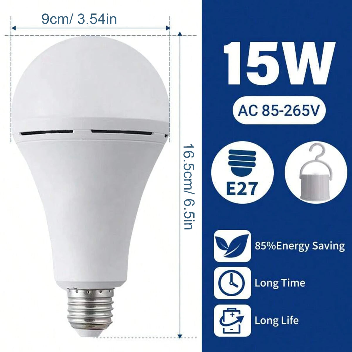500W Lantern Rechargeable Lamp Flashlight