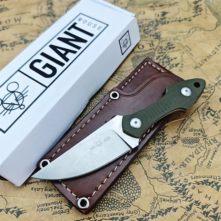 Fixed Blade Knife Satin Drop Point