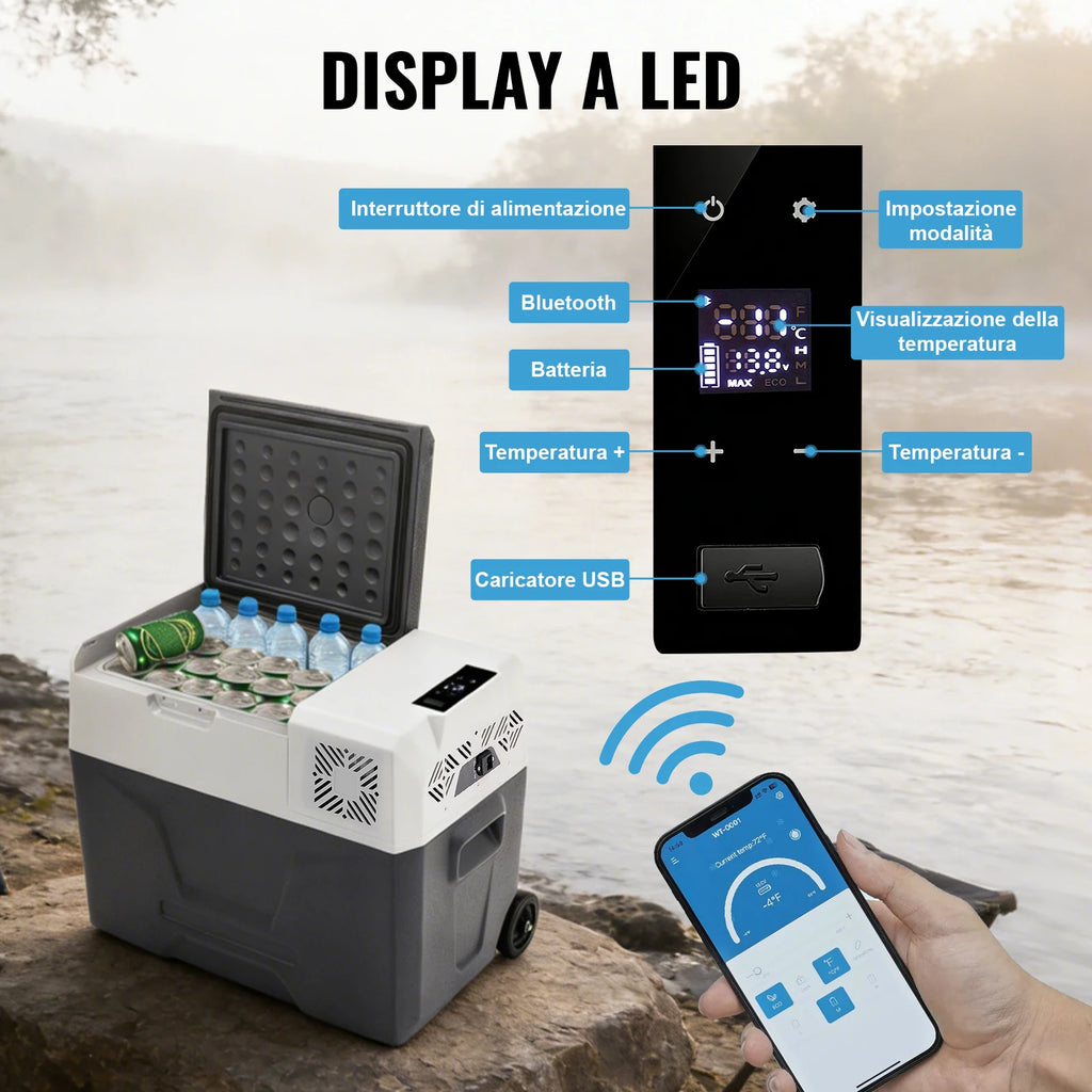 High Capacity 40L Car Refrigerator 12V Compressor