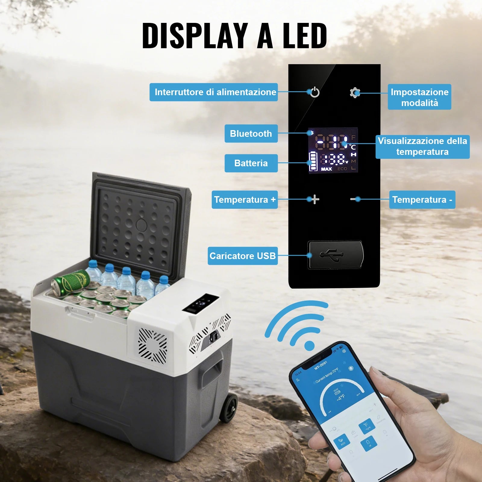 High Capacity 40L Car Refrigerator 12V Compressor