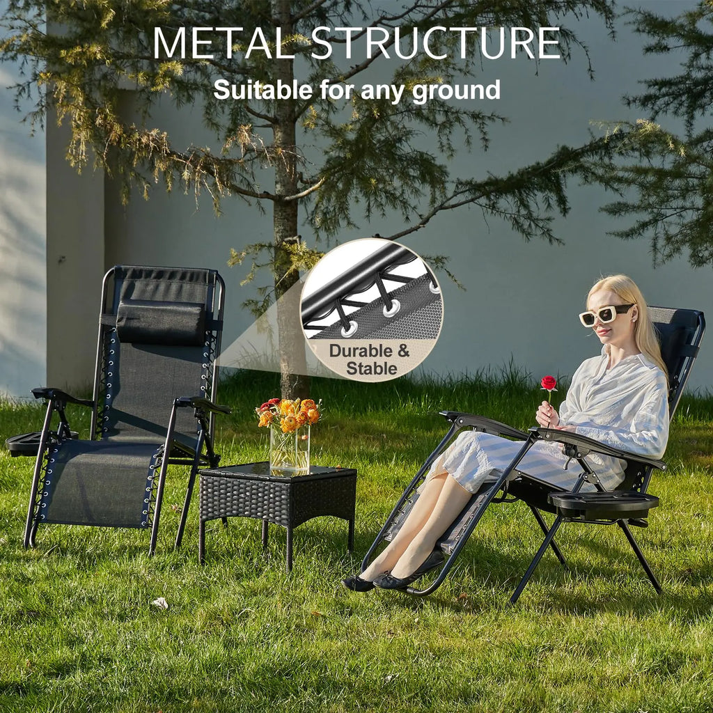 Zero Gravity Set of 2 Portable Recliner Pillow