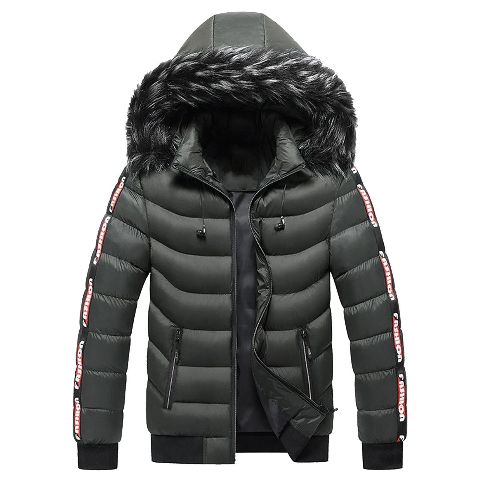 Men Winter Warm Hooded Jacket