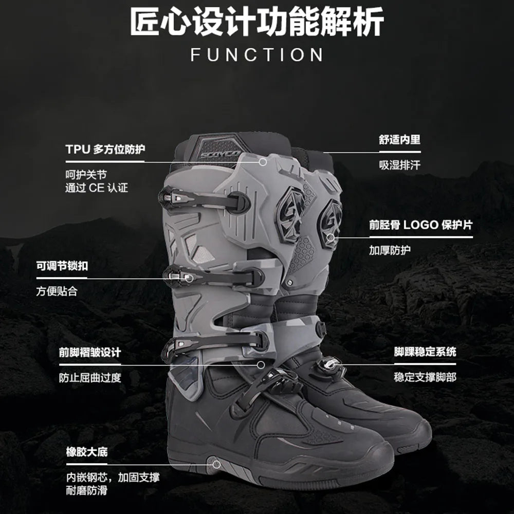 CE Certification Motocross Protective Boots Outdoor
