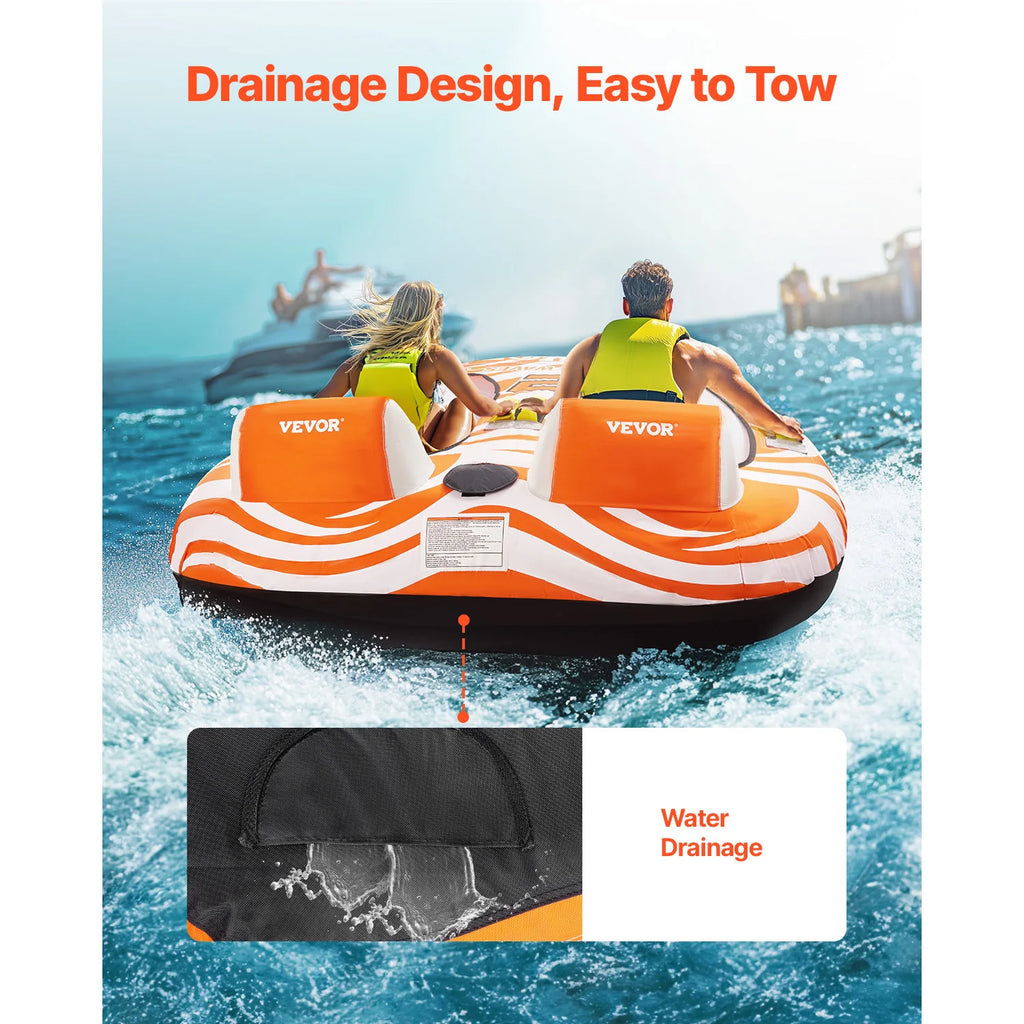 SucceBuy Towable Tubes for Boating 2Person Inflatable Boat Tubes
