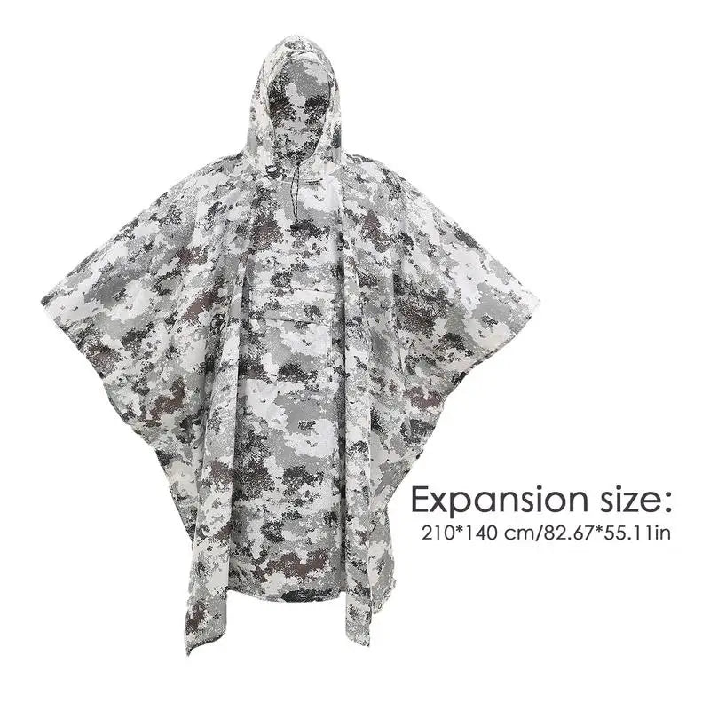 Outdoor Camping Raincoat Poncho Waterproof Long