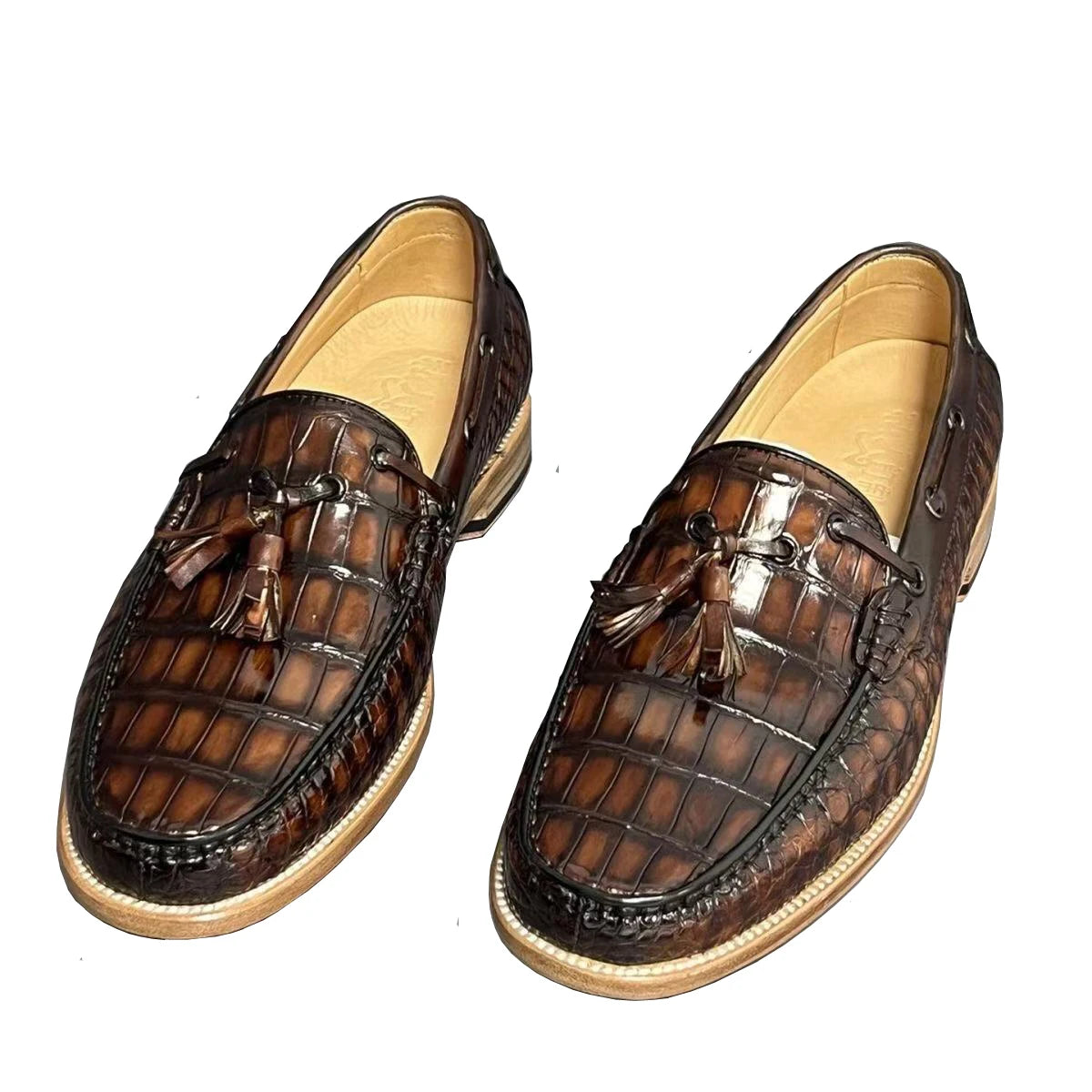 Men Leisure Crocodile Shoes
