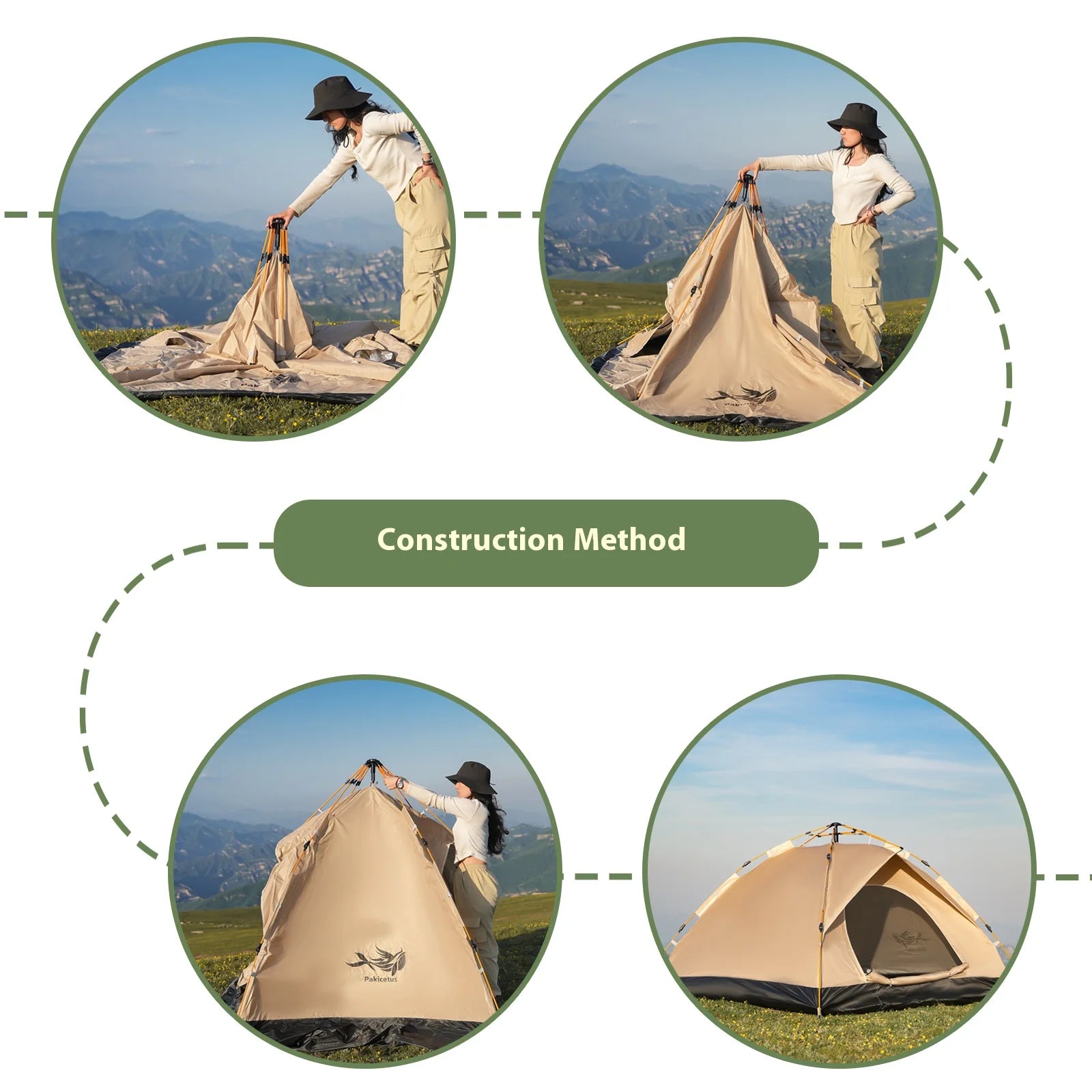 nstant Golden Tent Portable 3-4 Person