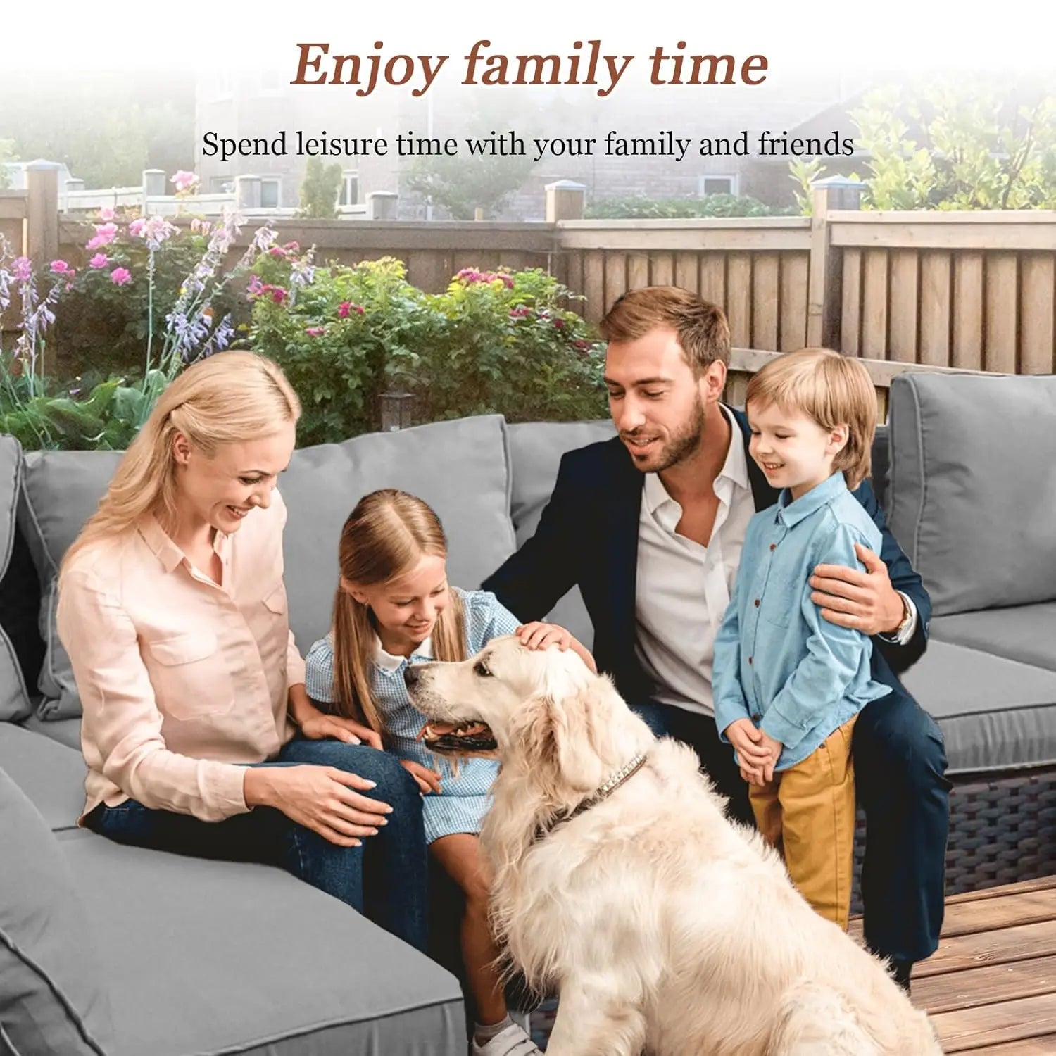 7 Pieces Outdoor Sectional Patio Furniture Set