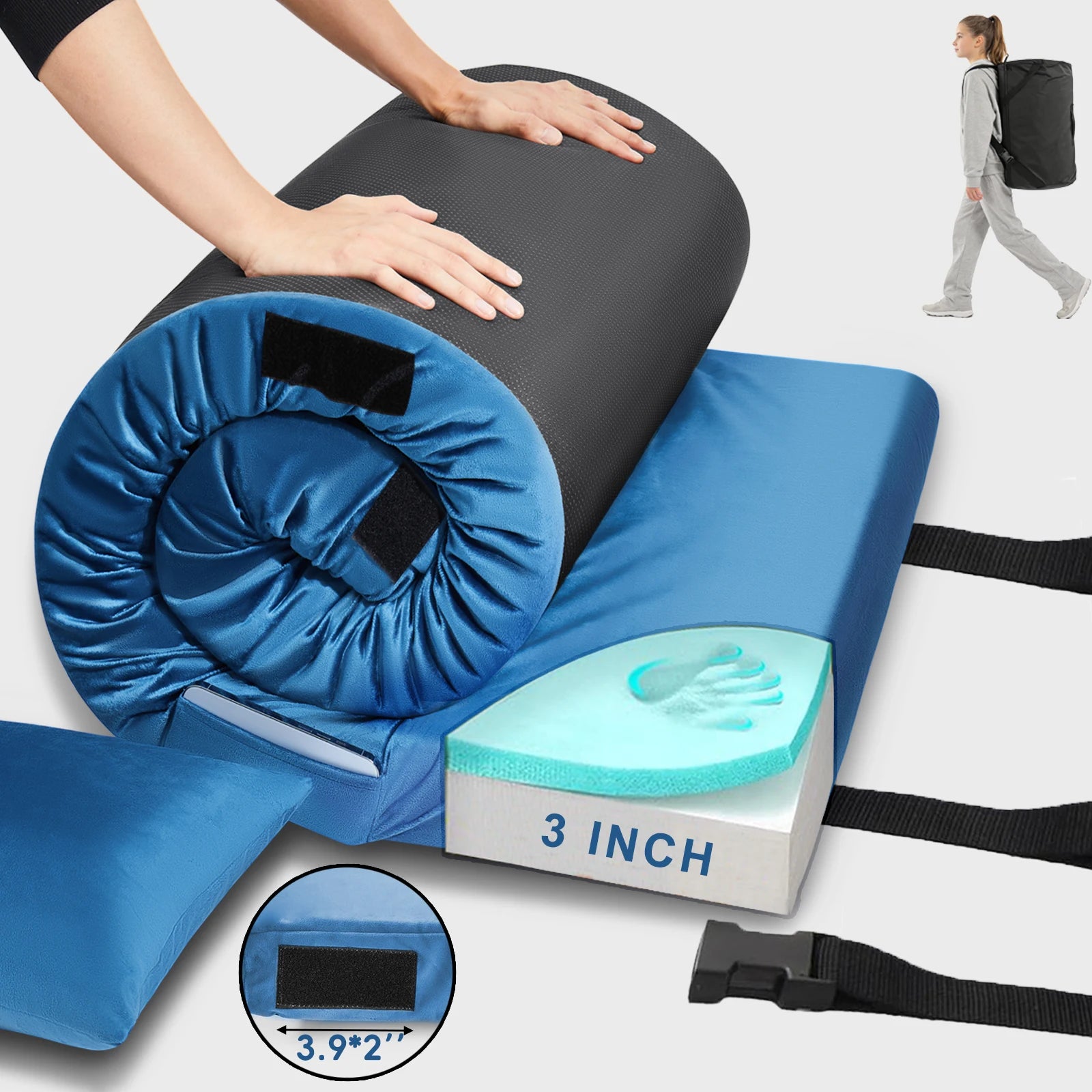 3 Inch Memory Foam Camping Mattress