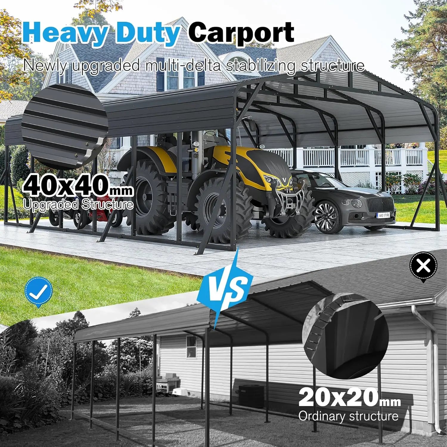 20x30 Carport Steel Frame