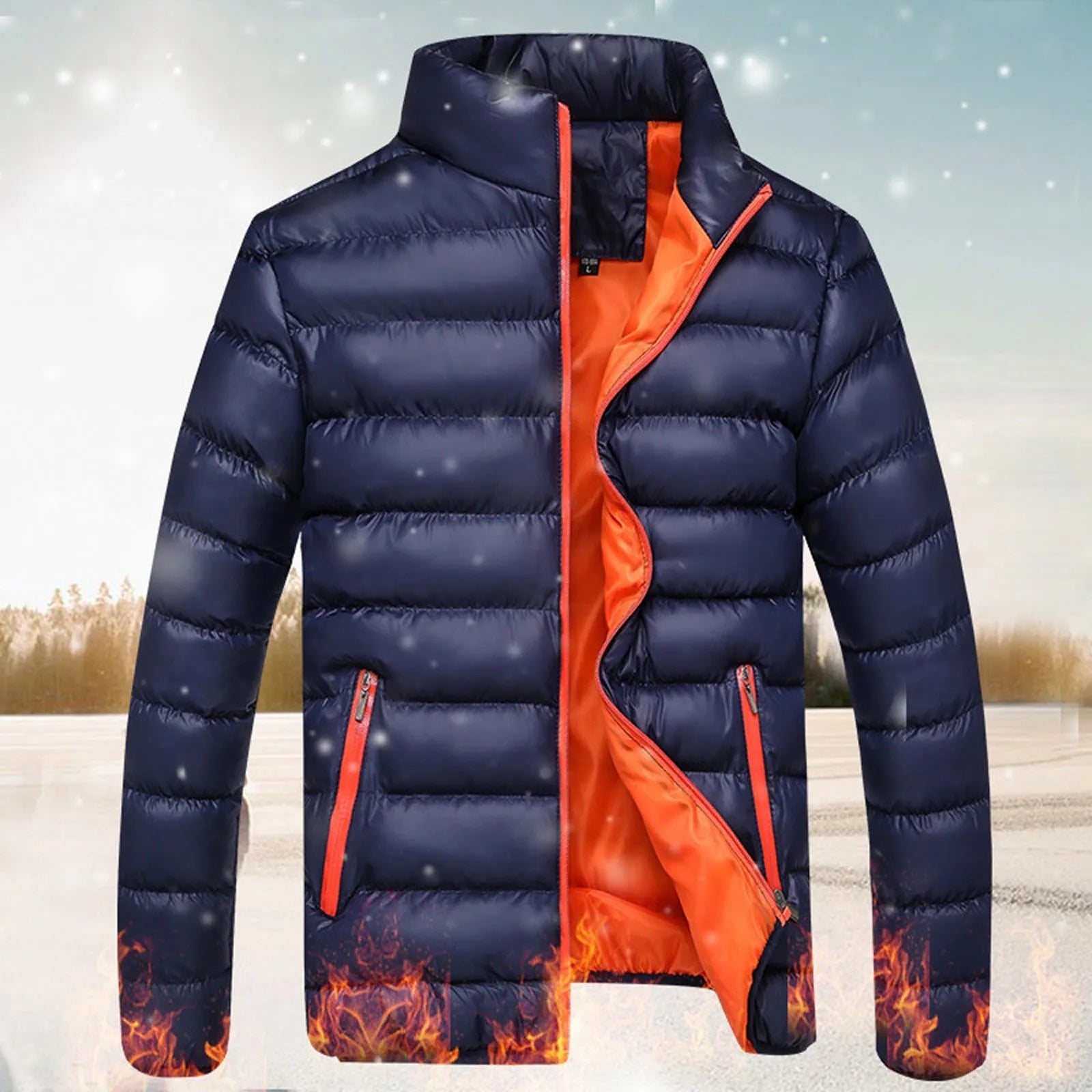 Men Winter Coats Warm Slim Fit Outerwear