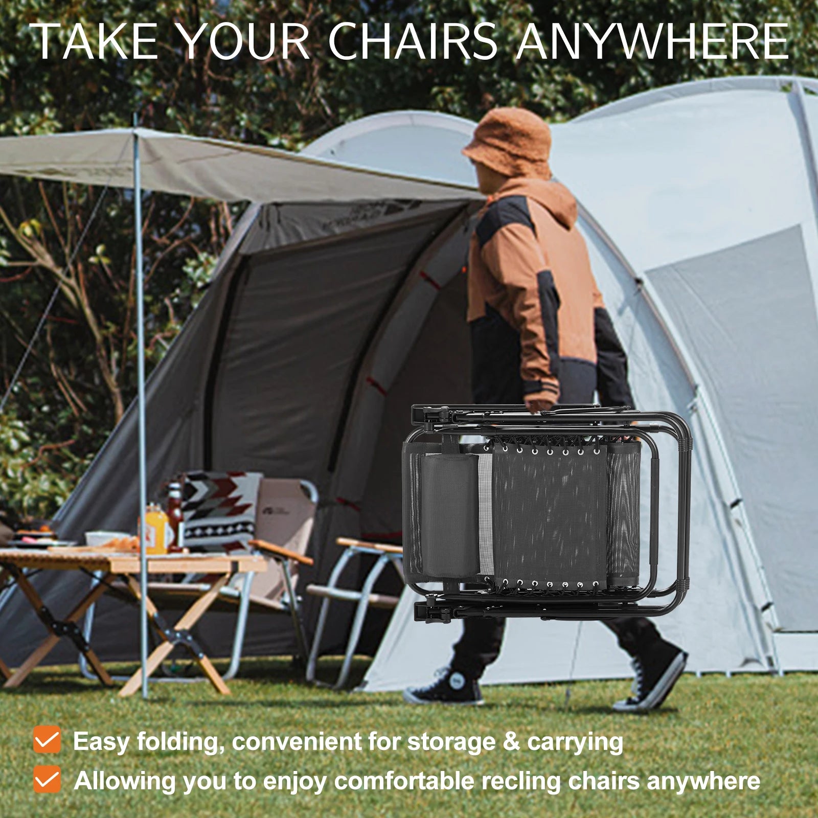 Zero Gravity Set of 2 Portable Recliner Pillow