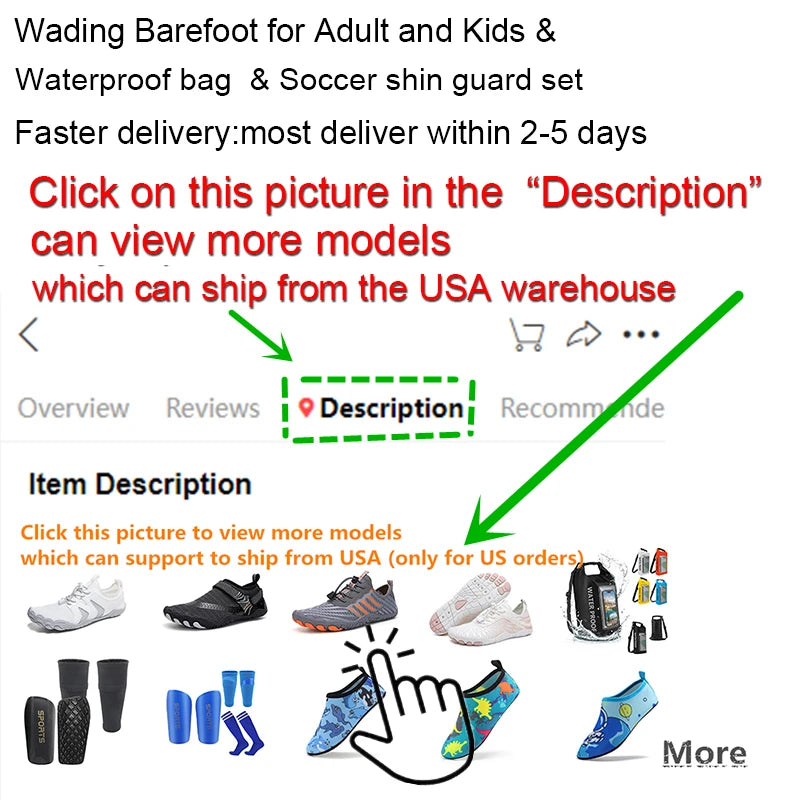 Men Barefoot Five Fingers Aqua Shoes Size 39-46