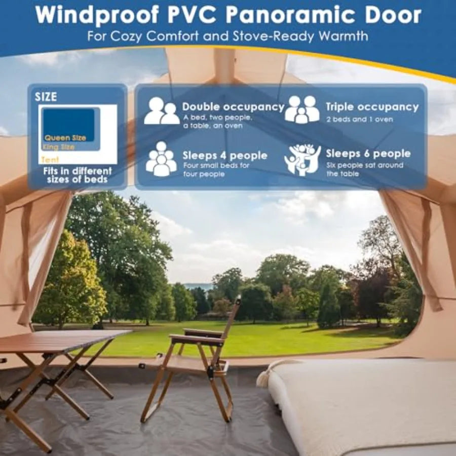 Inflatable Camping Tent with Electric Air Pump
