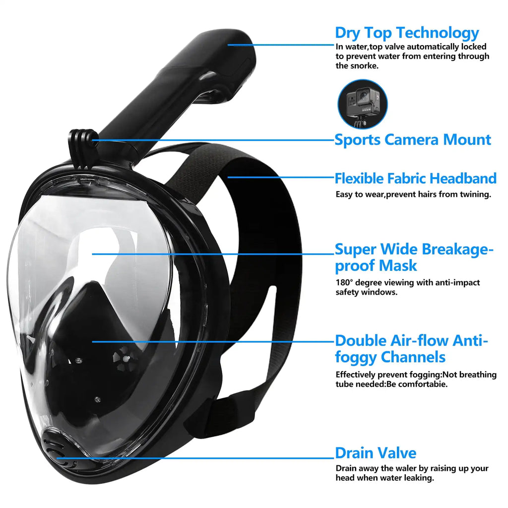 Full Face Snorkel Mask Adults Teen