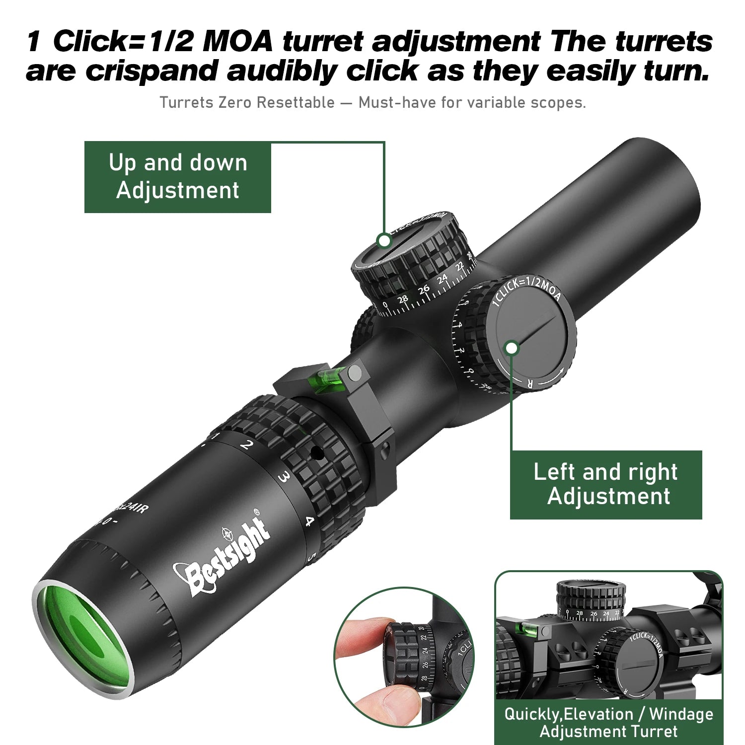 1-5x24 Rifle Scope Tactical Optics