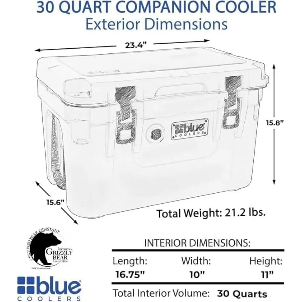 30 Quart Roto-Molded Ice Cooler