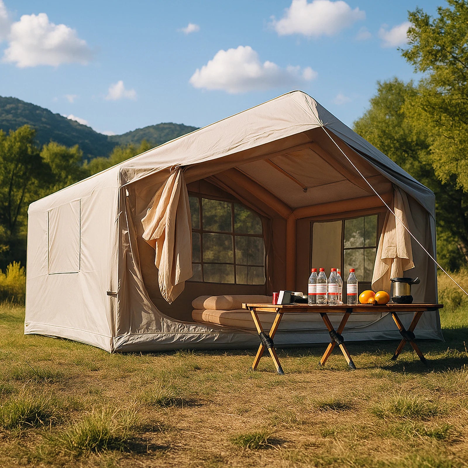 Inflatable Tent Air Conditioning Vent Glamping Blow up Tent