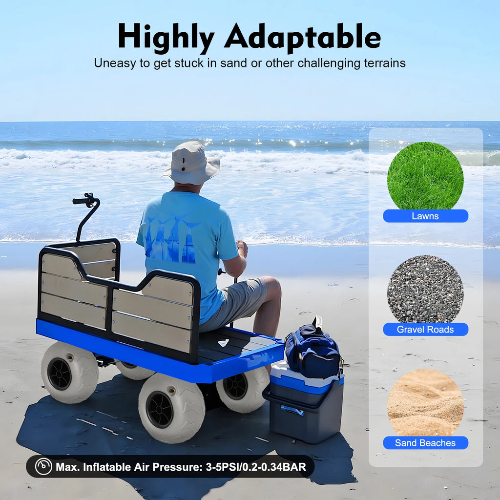 9 inch 2x Beach Cart Inflatable Wheels