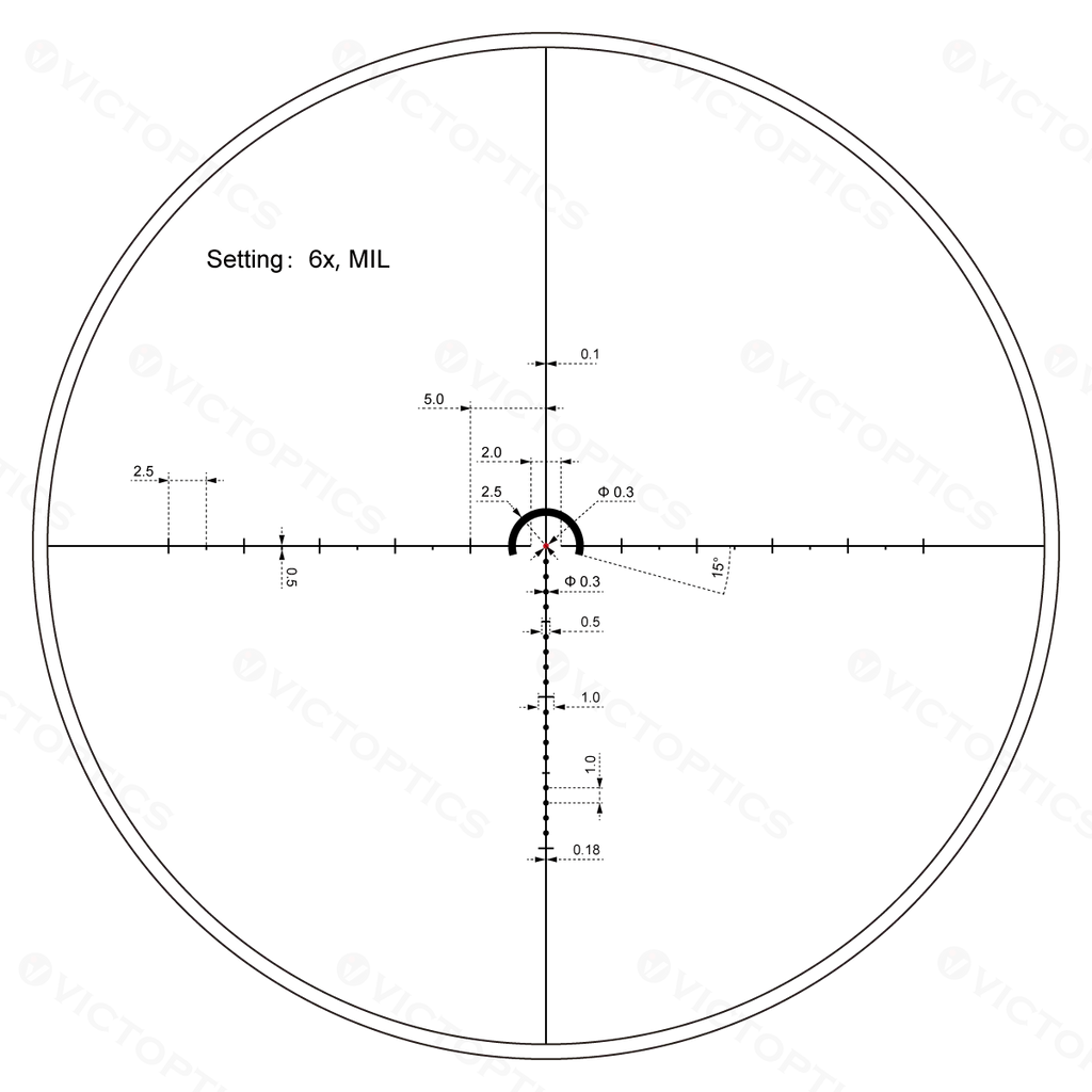 Rifle Scope Fiber Reticle Bright Dot
