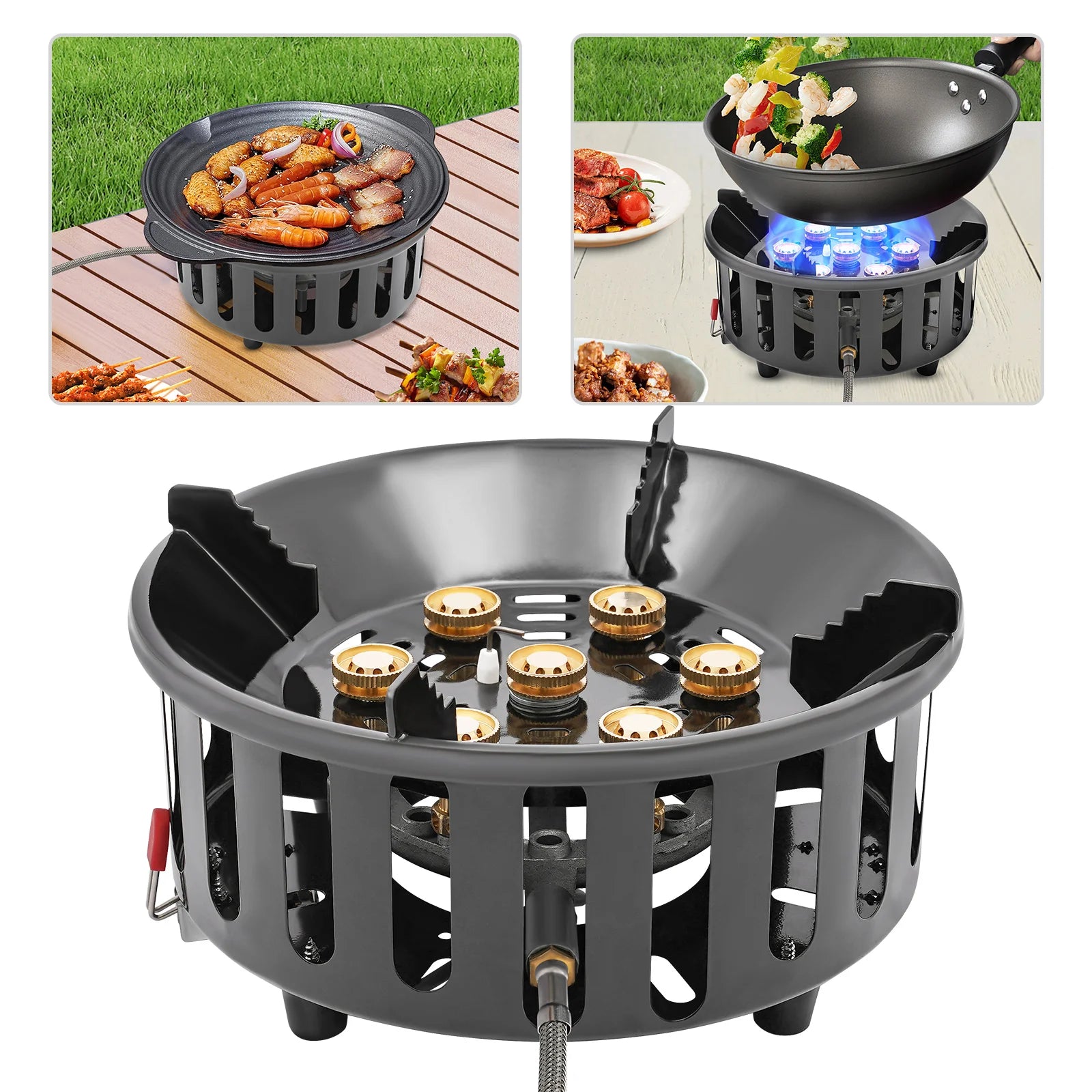 7-Core Camping Strong Portable Gas Burner
