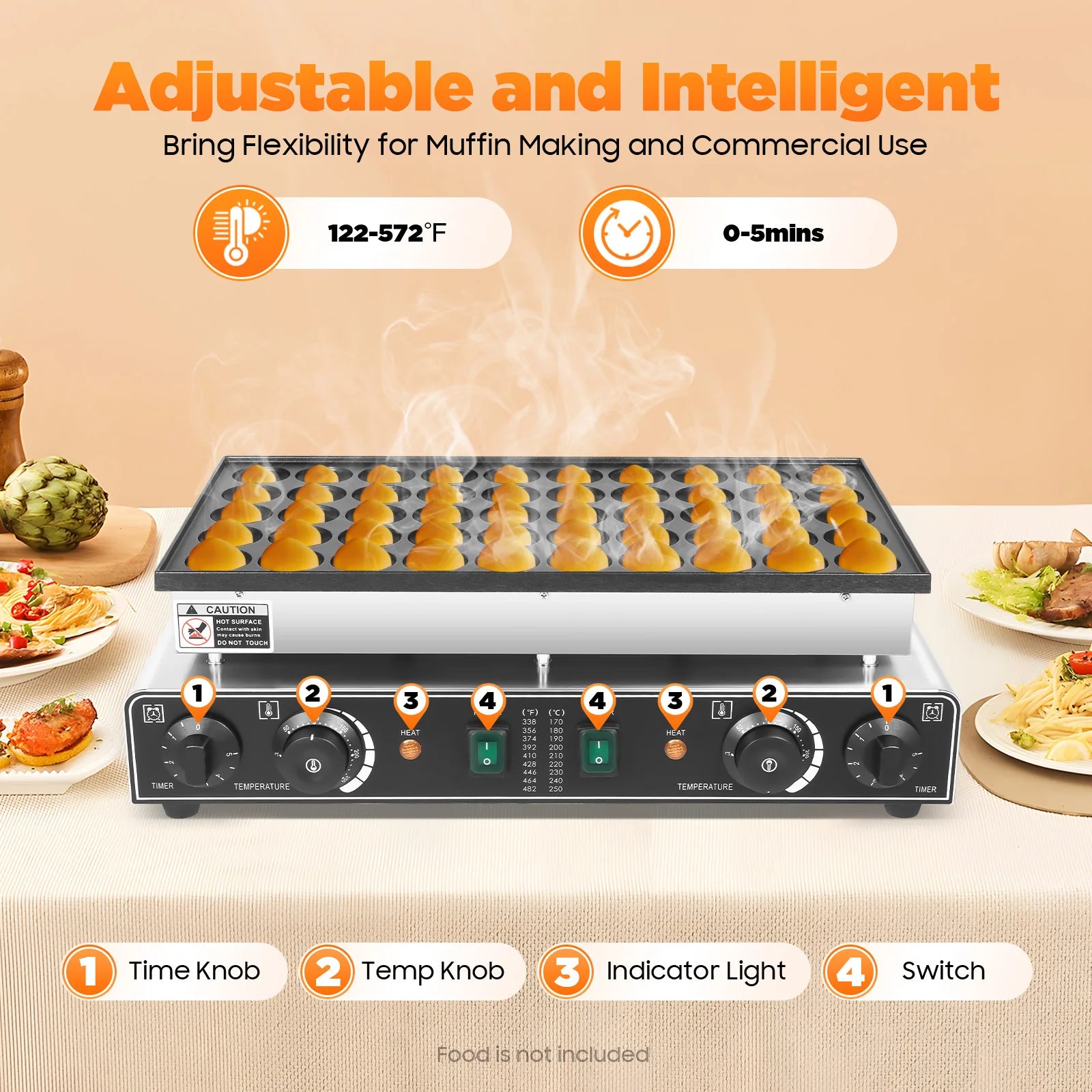 50 Hole Electric Mini Pancake Baker